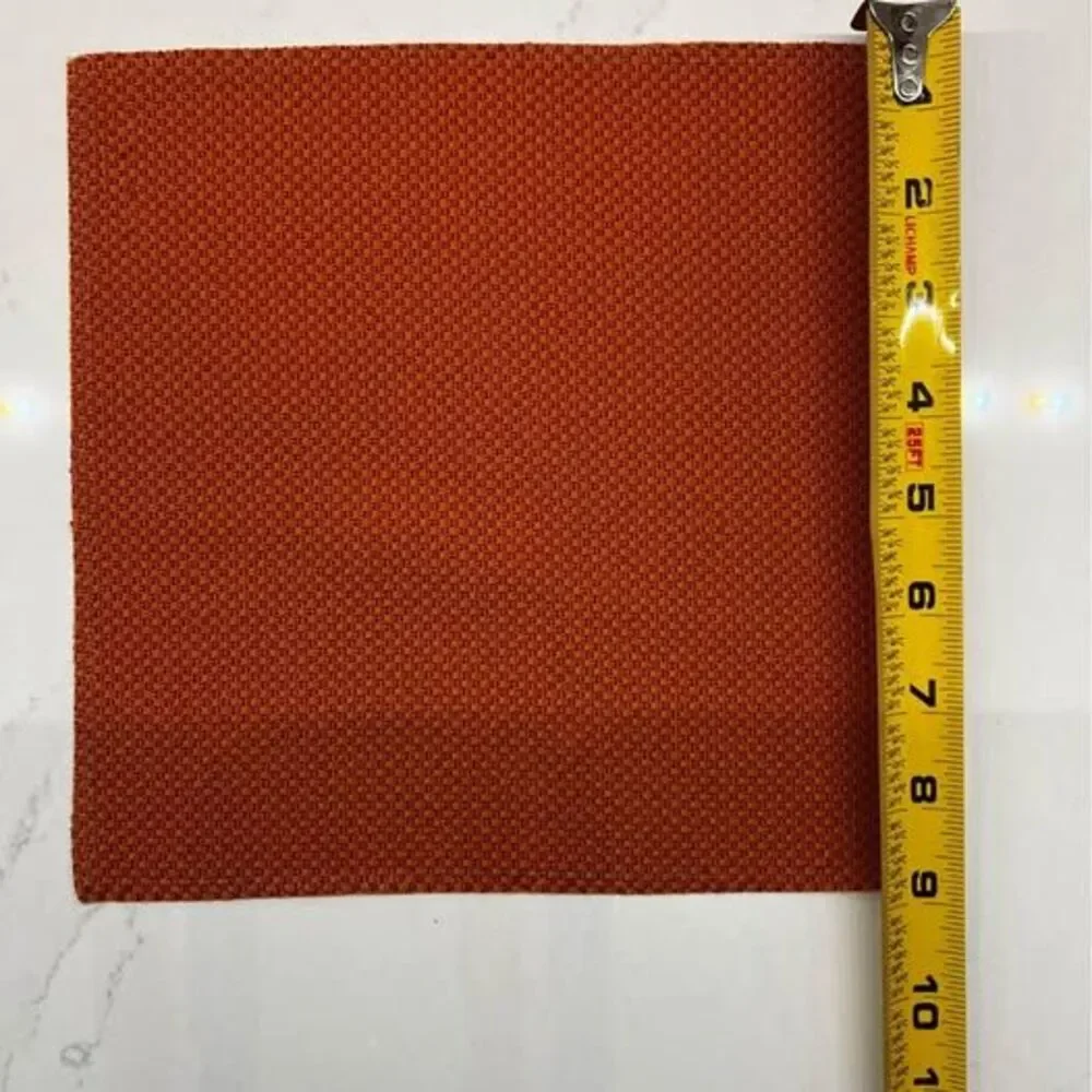 Fabric Craft Squares (28) Burnt Pumpkin Orange Textured Polyester Finished Edges